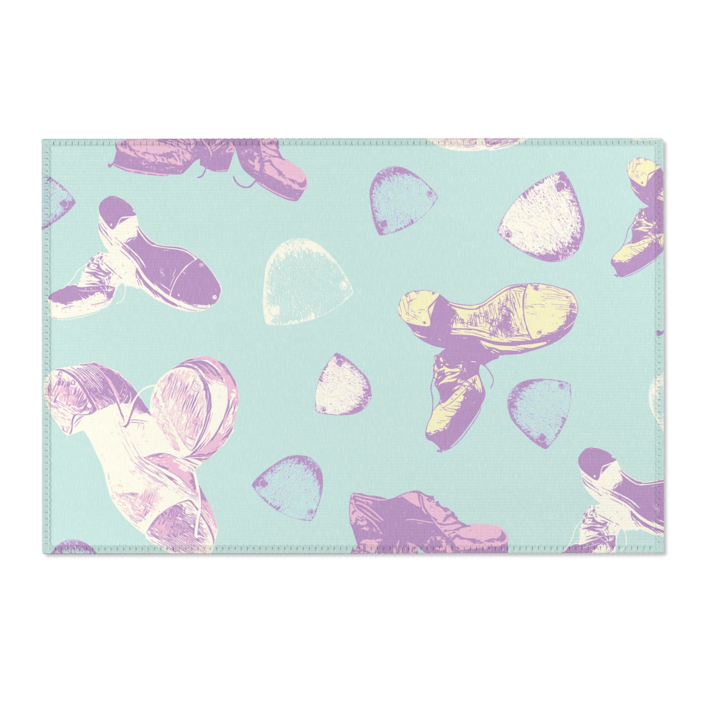 Retro Pastel Tap Dance Area Rugs