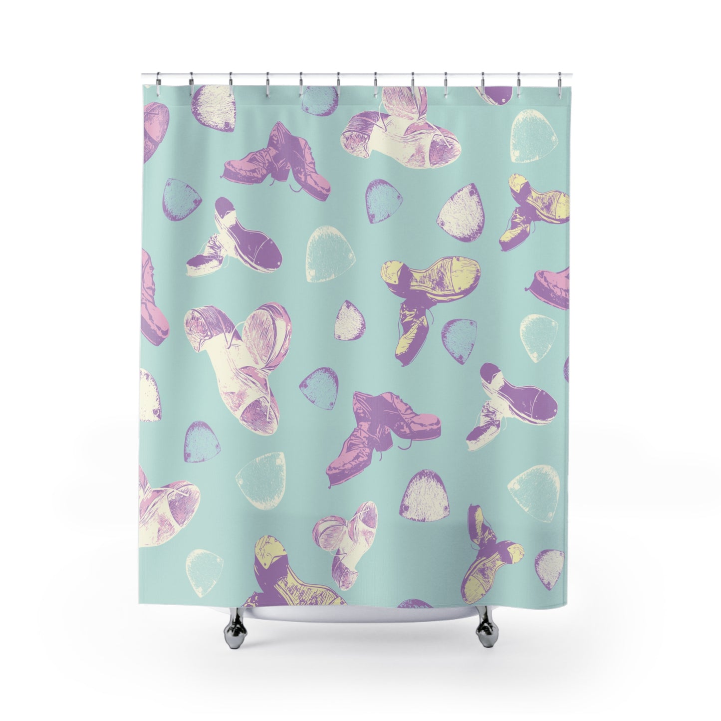 Retro Pastel Tap Dance Shower Curtain