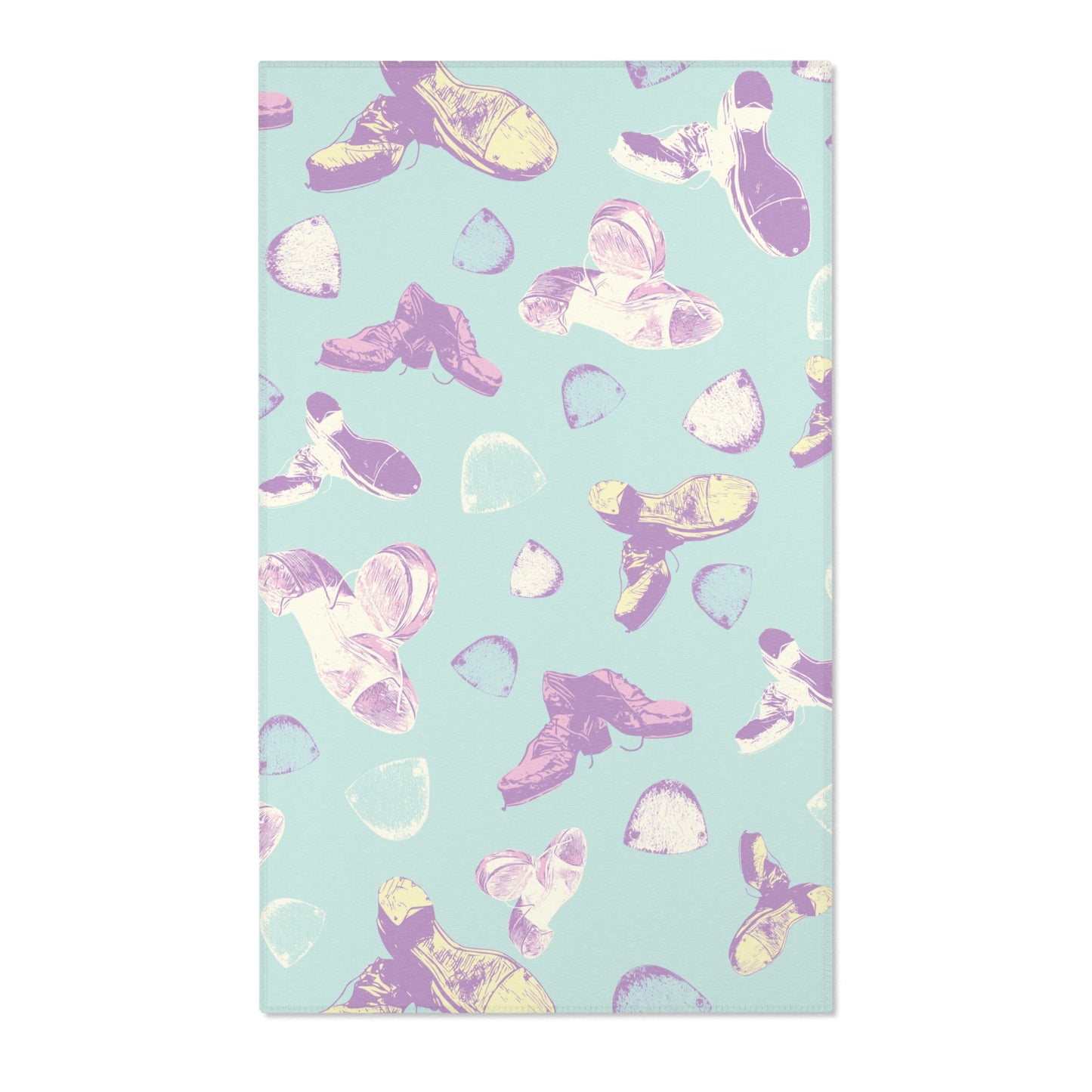 Retro Pastel Tap Dance Area Rugs