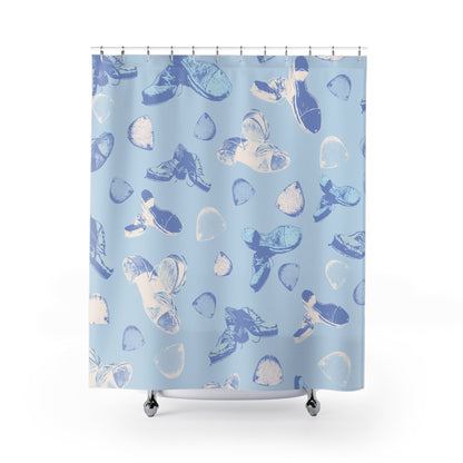 Blue Tap Dance Shower Curtain