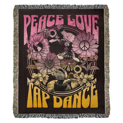 Peace Love & Tap Dance Heirloom Woven Tap Dance Blanket