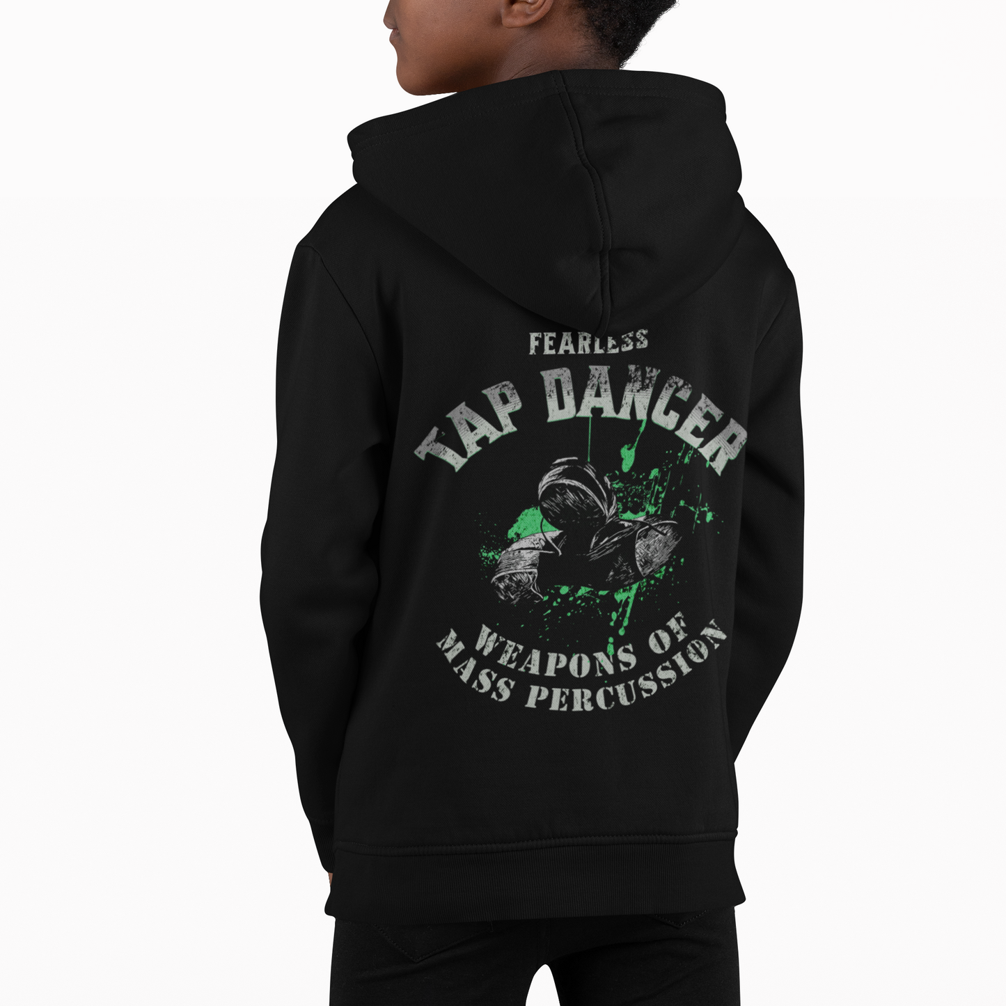 Fearless Tap Dancer Weapons Of Mass Percussion Youth Tap Dance Hoodie